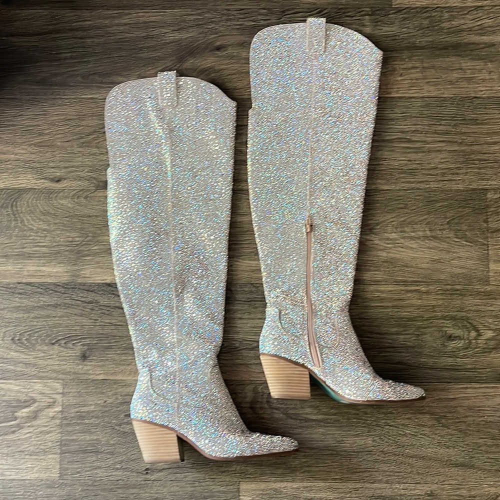 Betsy Johnson Rhinestone boots
